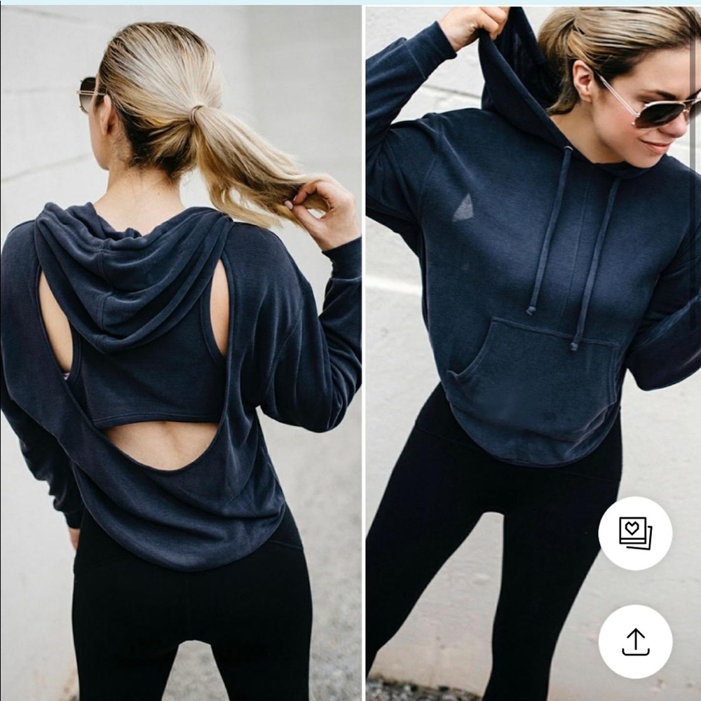Free people movement back into it cutout hoodie